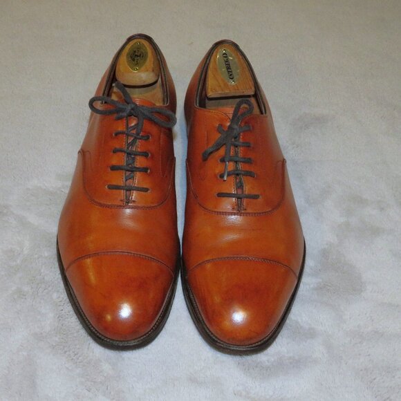 Edward Green Chelsea Burnt Pine Antiqued Leather Derby 202 Last Size 8D
